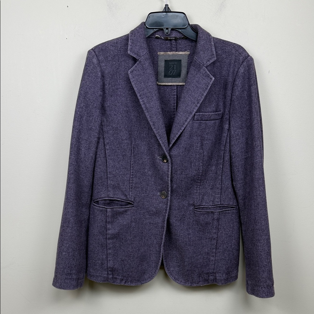 NVSCO 2107 Purple wool blend single breasted Blazer Jacket us 10 - Picture 2 of 11